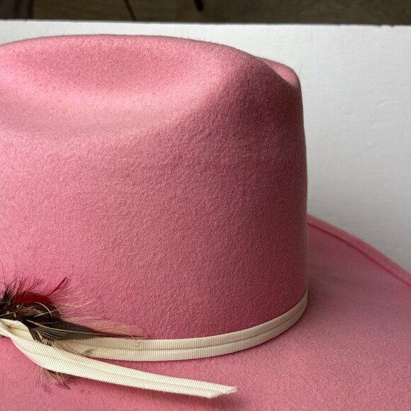 Rodeo Queen Diamond Pink Western Hat Wool